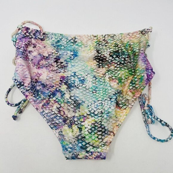 Rachel Roy Womens Small Luminous Snake-Print Lace-Up High-Waist Swim Bottom 1489 - Picture 6 of 7